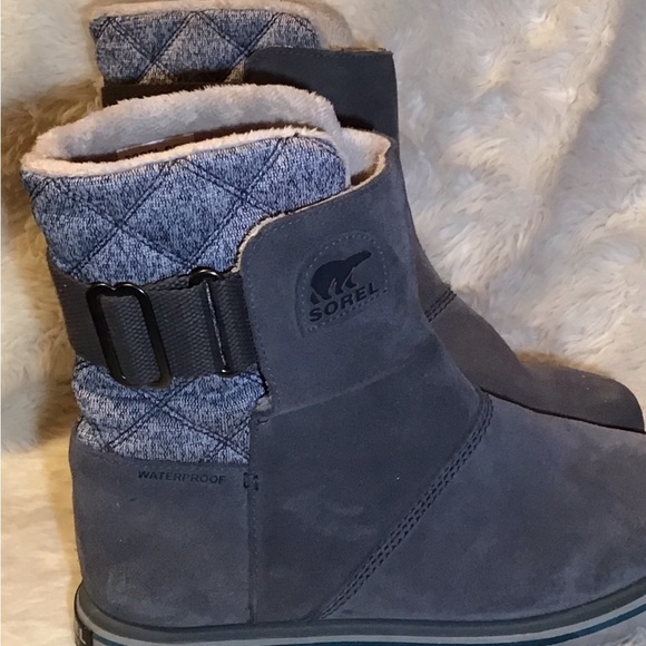 Sorel gray waterproof womens leather boots size 9 - Picture 4 of 6